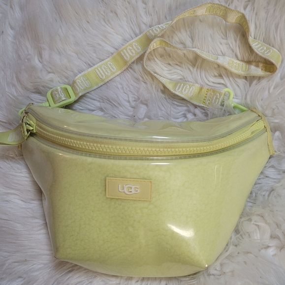 UGG Women's Shearling Belt Bag - Yellow - Picture 2 of 9